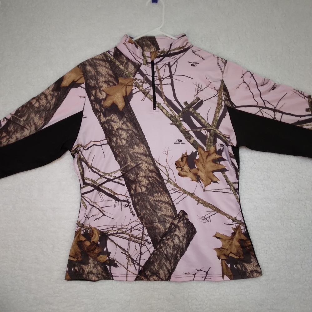 Mossy Oak Break Up Women's Long Sleeve Polo- Large